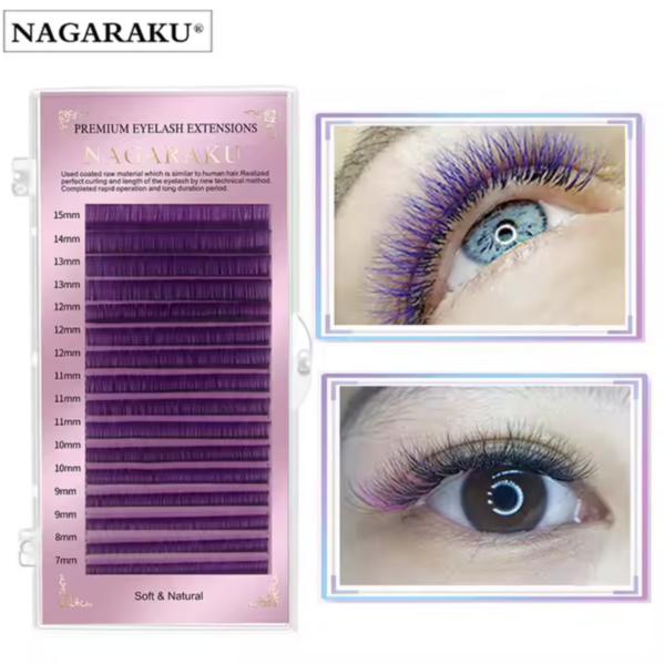 Colored Lashes Nagaraku Purple